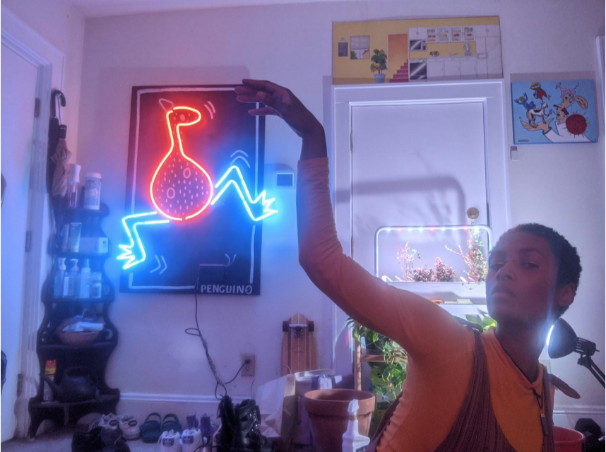 Photo: Veda Manly embodying an Octopus